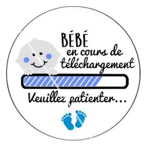 Cabochon résine à coller 25 mm  en cours de téléchargement gars 1