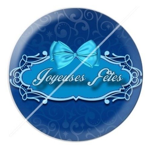 Cabochon résine à coller 25 mm aa bonnes fêtes