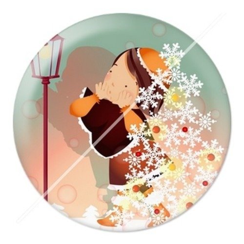 Cabochon résine à coller 25 mm aa joyeux noël a9