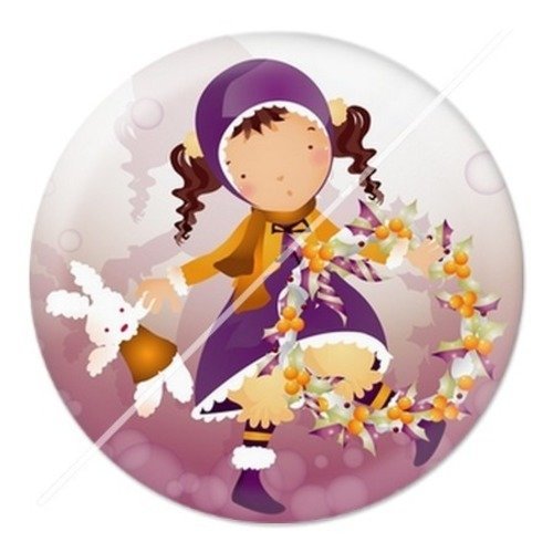 Cabochon résine à coller 25 mm aa joyeux noël a12