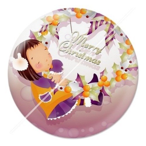 Cabochon résine à coller 25 mm aa joyeux noël a15