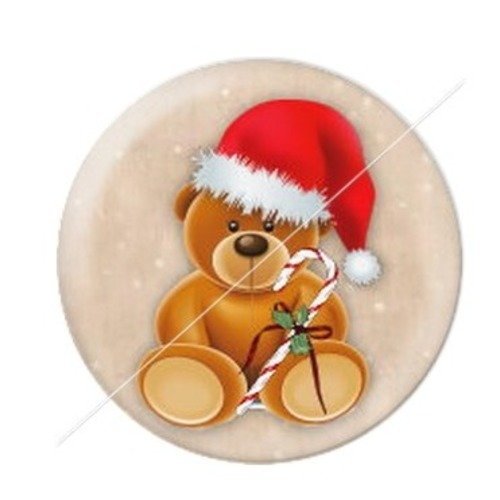 Cabochon résine à coller 25 mm aa noël et fêtes c25