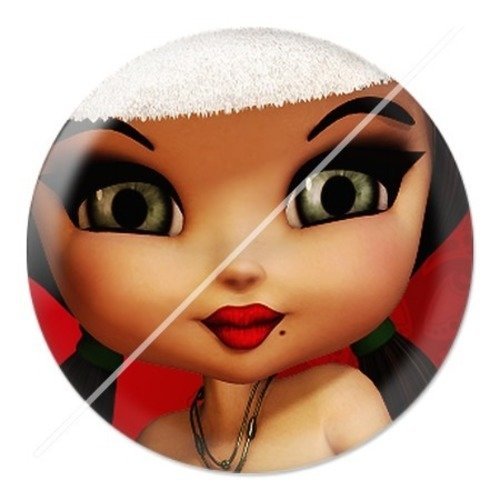 Cabochon résine à coller 25 mm aa noël et fêtes fées 12