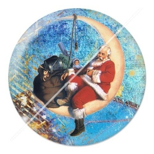 Cabochon résine à coller 25 mm aa noël et fêtes f5
