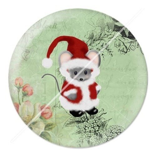 Cabochon résine à coller 25 mm aa noël et fêtes f11