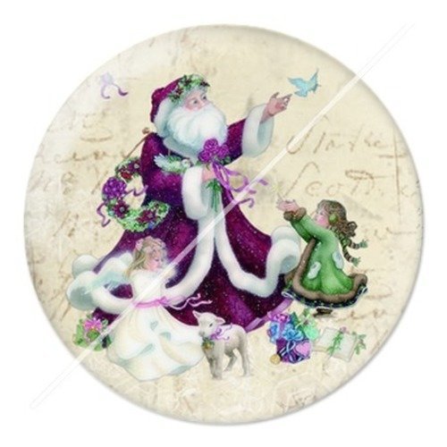 Cabochon résine à coller 25 mm aa noël et fêtes f12