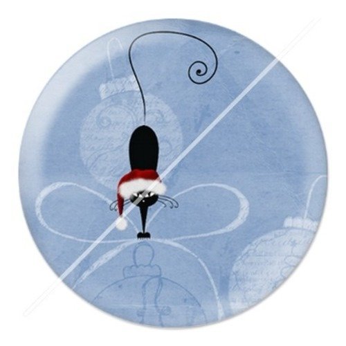 Cabochon résine à coller 25 mm aa noël et fêtes, chat g8
