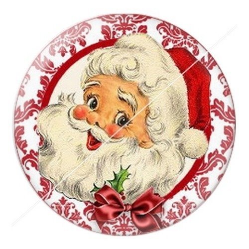 Cabochon résine à coller 25 mm aa noël et fêtes, chat h4