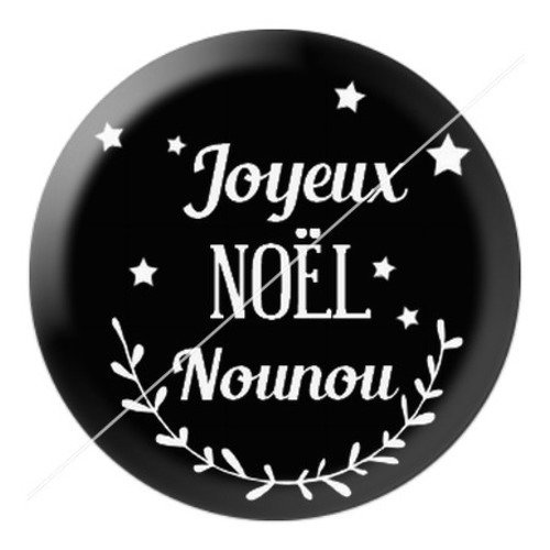 Cabochon résine à coller 25 mm aa noël et fêtes nounou h4