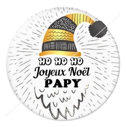 Cabochon résine à coller 25 mm aa noël et fêtes papy h2