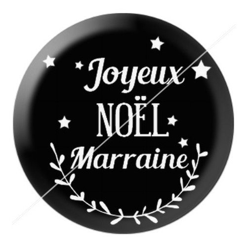 Cabochon résine à coller 25 mm aa noël et fêtes marraine h1