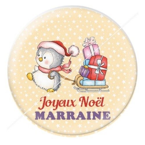 Cabochon résine à coller 25 mm aa noël et fêtes marraine h6
