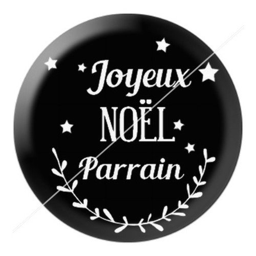 Cabochon résine à coller 25 mm aa noël et fêtes parrain h1