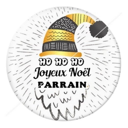 Cabochon résine à coller 25 mm aa noël et fêtes parrain h2