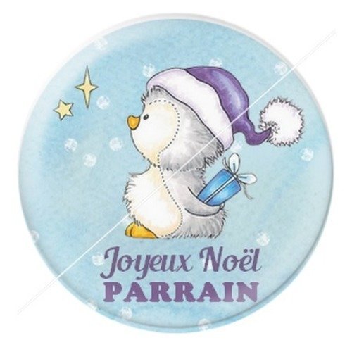 Cabochon résine à coller 25 mm aa noël et fêtes parrain h6