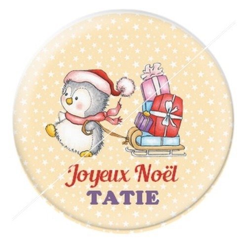 Cabochon résine à coller 25 mm aa noël et fêtes tata tatie h7