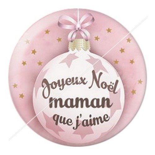 Cabochon résine à coller 25 mm aa noël et fêtes maman h3