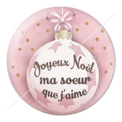 Cabochon résine à coller 25 mm aa noël et fêtes ma soeur h9