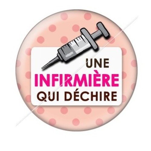 Cabochon résine à coller 25 mm infirmière 4