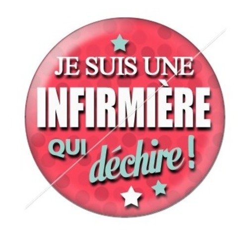 Cabochon résine à coller 25 mm infirmière 7