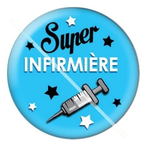 Cabochon résine à coller 25 mm infirmière d4