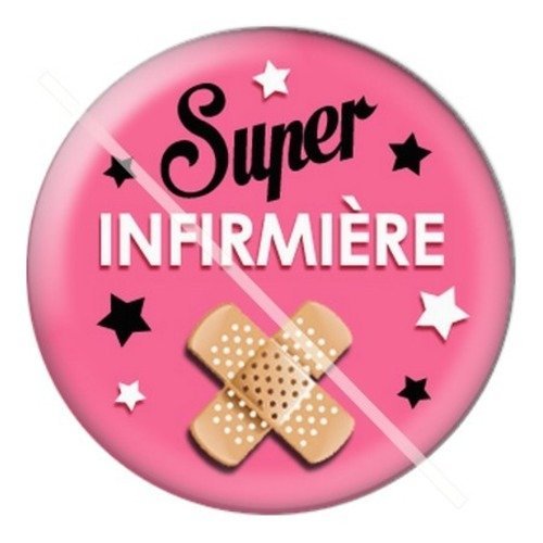 Cabochon résine à coller 25 mm infirmière d5