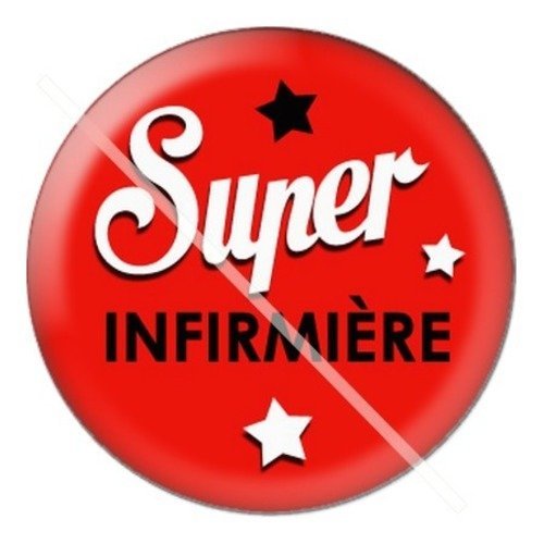 Cabochon résine à coller 25 mm infirmière d13