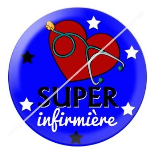 Cabochon résine à coller 25 mm infirmière e8