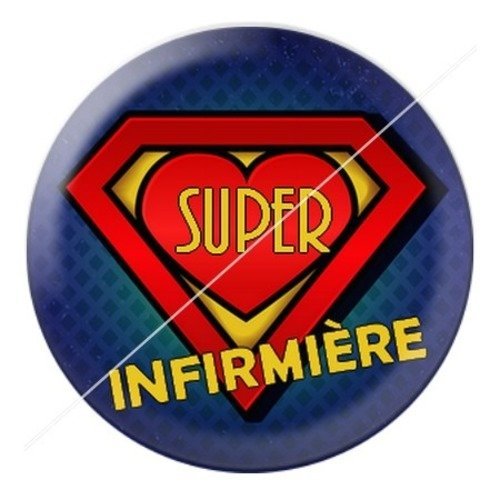 Cabochon résine à coller 25 mm infirmière f11