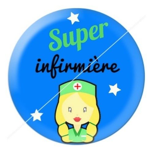 Cabochon résine à coller 25 mm infirmière f20