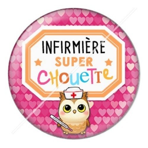 Cabochon résine à coller 25 mm infirmière g2