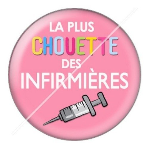 Cabochon résine à coller 25 mm infirmière g3