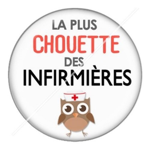 Cabochon résine à coller 25 mm infirmière g4