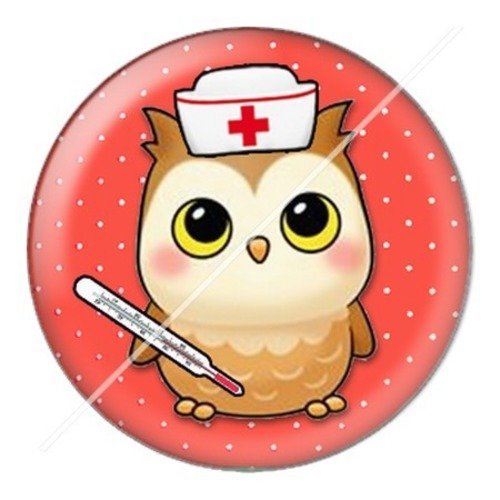 Cabochon résine à coller 25 mm infirmière g5