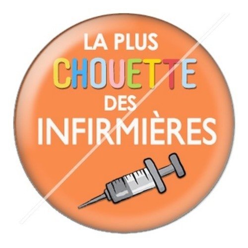 Cabochon résine à coller 25 mm infirmière g11