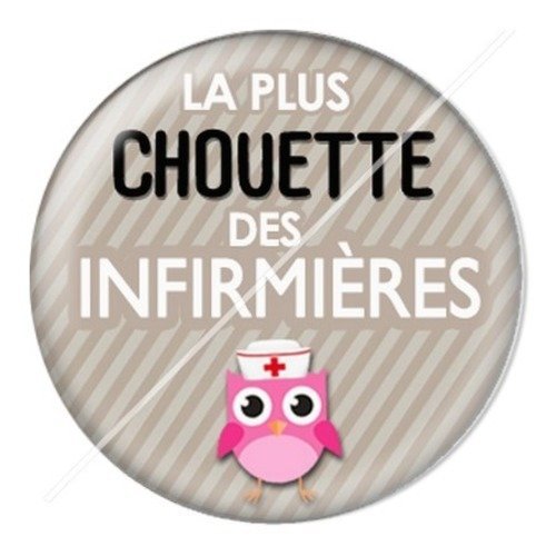 Cabochon résine à coller 25 mm infirmière g12
