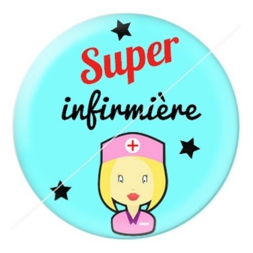 Cabochon résine à coller 25 mm infirmière g15