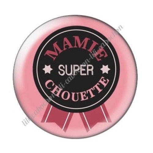 Cabochon résine à coller 25 mm mamie a16