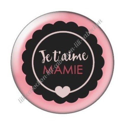 Cabochon résine à coller 25 mm mamie a21