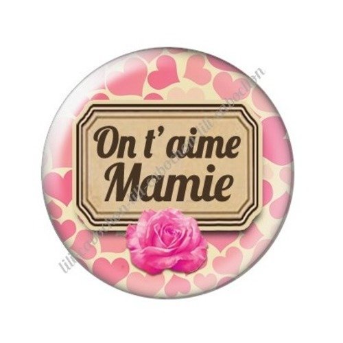 Cabochon résine à coller 25 mm mamie a26