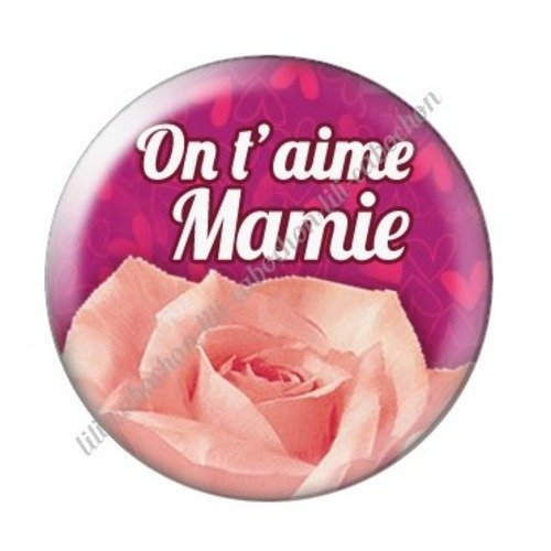 Cabochon résine à coller 25 mm mamie a27