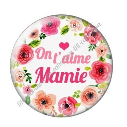 Cabochon résine à coller 25 mm mamie a29