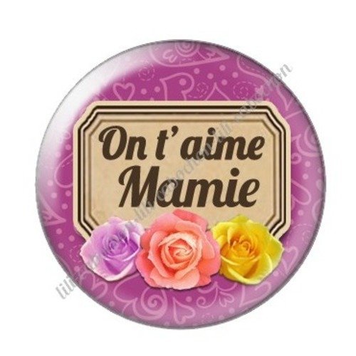 Cabochon résine à coller 25 mm mamie a30