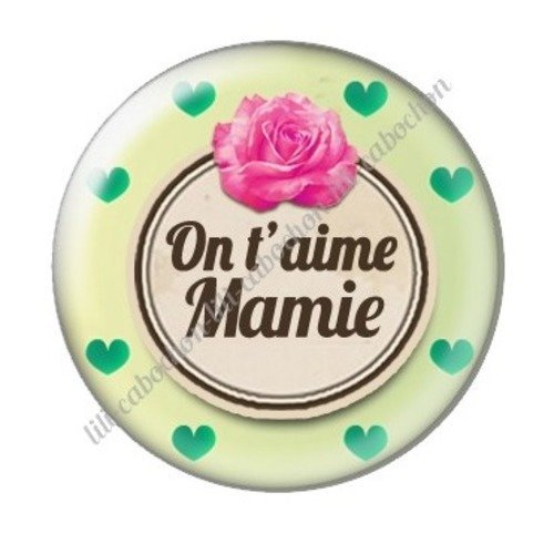 Cabochon résine à coller 25 mm mamie a31