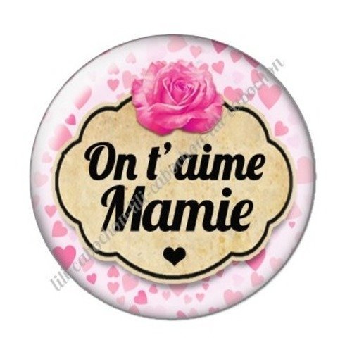 Cabochon résine à coller 25 mm mamie a32