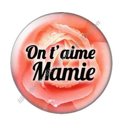 Cabochon résine à coller 25 mm mamie a37