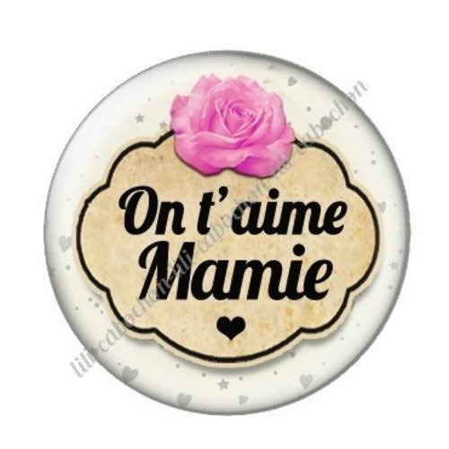 Cabochon résine à coller 25 mm mamie a38