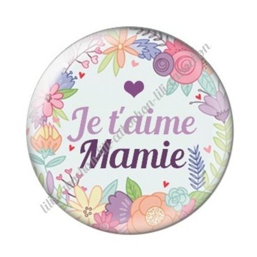 Cabochon résine à coller 25 mm mamie a40