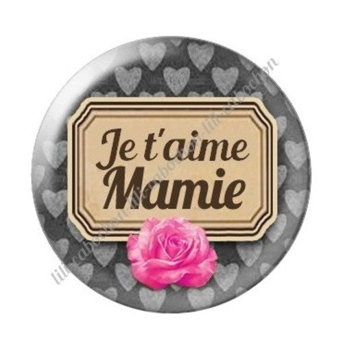 Cabochon résine à coller 25 mm mamie a47