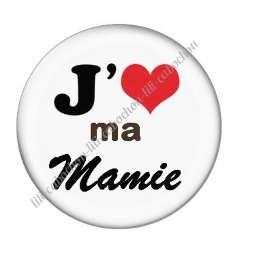 Cabochon résine à coller 25 mm mamie a50